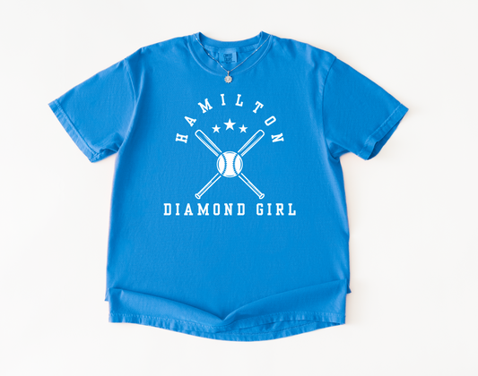 Hamilton Diamond Girl Crossed Bats