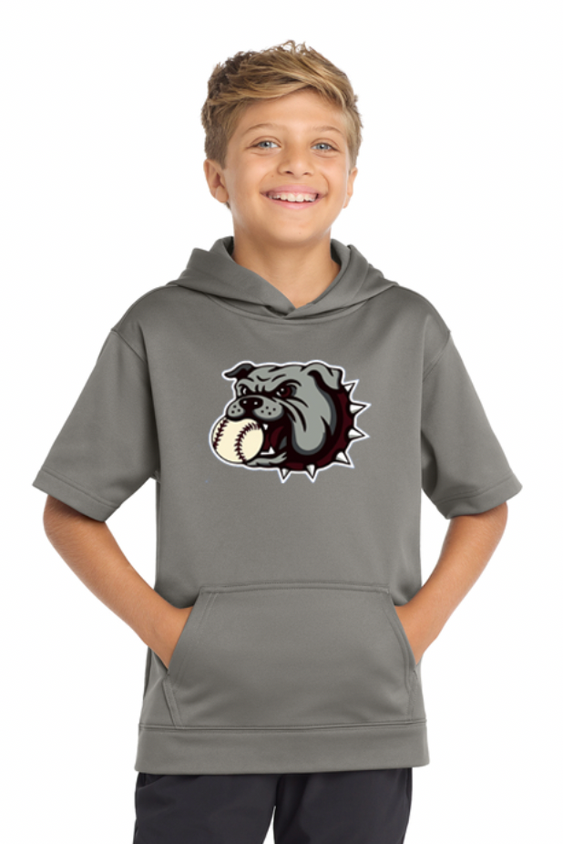 Sport-Tek® Youth Sport-Wick® Fleece Short Sleeve Hooded Pullover - Diamond D a w g s
