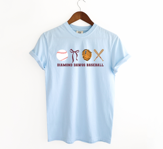 diamond d a w gs baseball bow