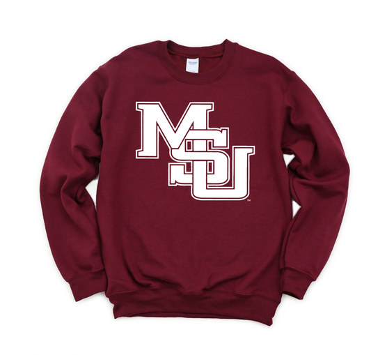 Interlocking MSU on maroon