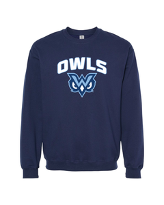 Owls on navy